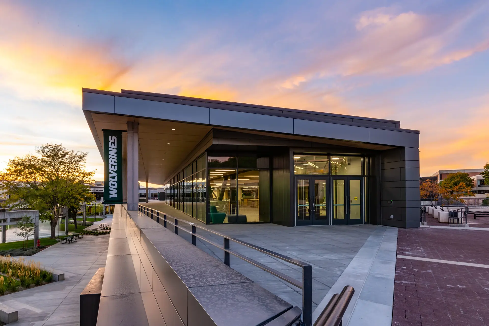 UVU Sorensen Student Center architectural lighting