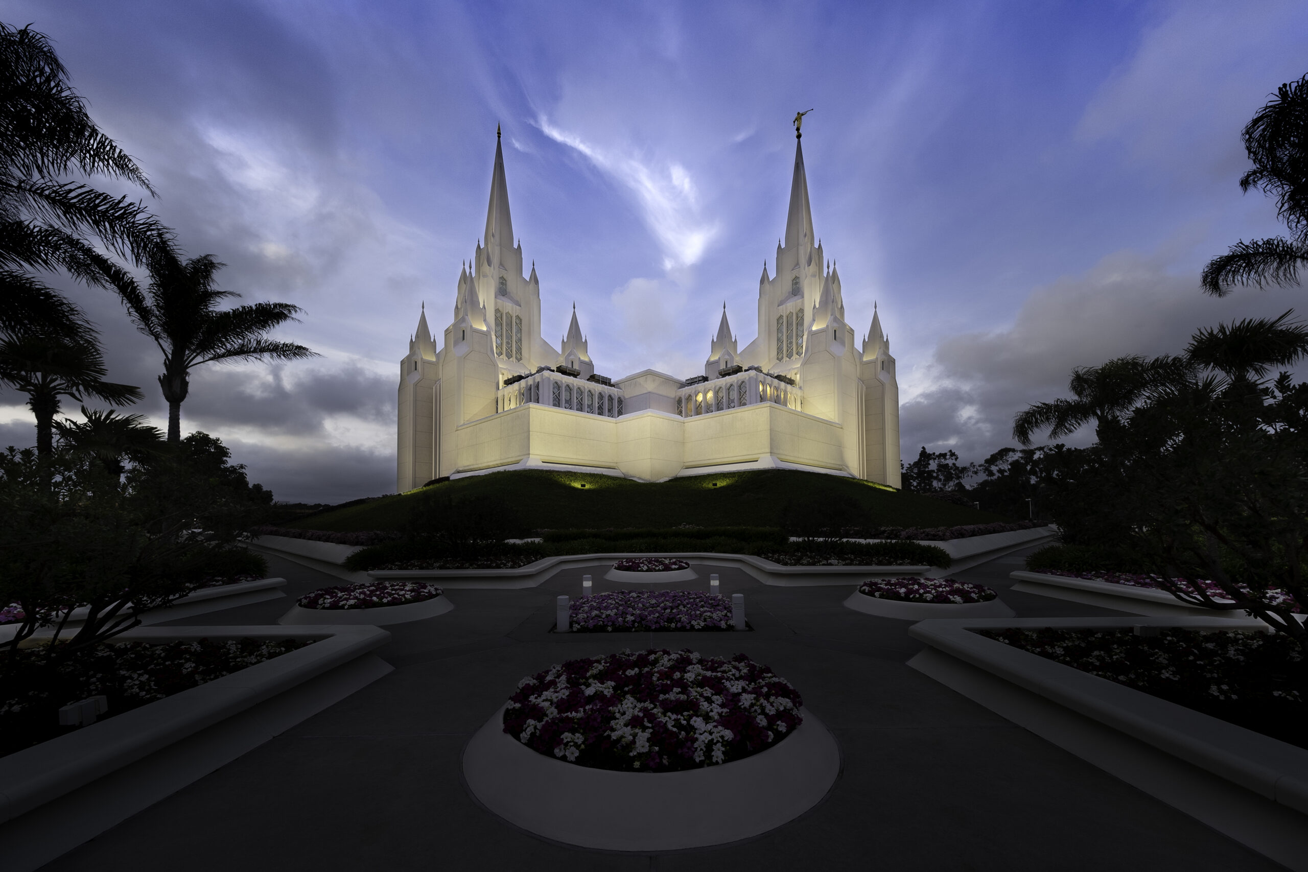 San Diego Temple architectural lighting study